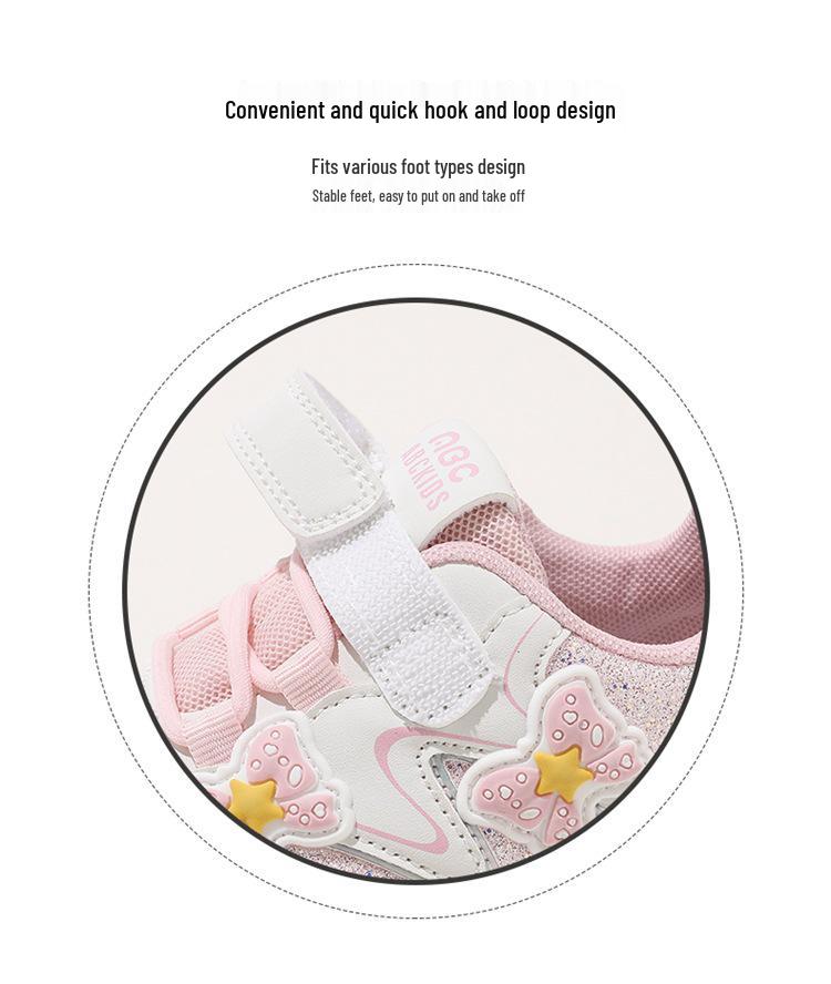 ABCkids Girls' Non-slip Floral Sports Shoes - Spring 2026 New Style