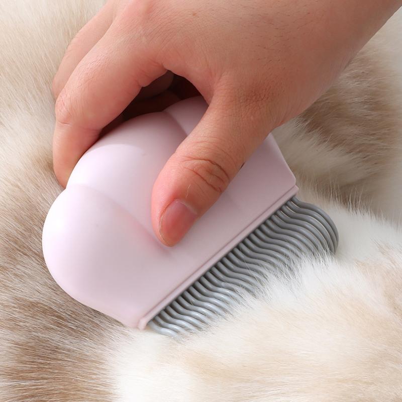 1Pcs Multi-Purpose All Hair Lengths Pet Grooming Brush Shell Shape Self-Cleaning Massage Comb Ergonomic Pet Comb Pet Cat Dog