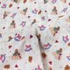 Double-Layer Printed Cotton Crepe Nightgown with Wrinkled Fabric