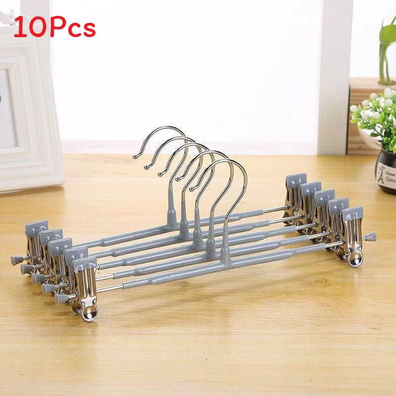 Standard Wardrobe Pants Hanger With Non Slip Stainless Steel Clips For Home Storage And Organization