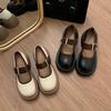 Mary Jane Damenschuhe Flachmund Dicke Sohle Schuhe Damen Herbst Vielseitig Britischer Stil Einzelne Schuhe