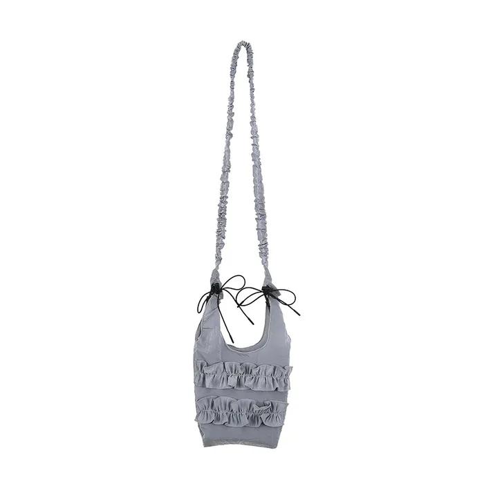 Bmuette_Frill Detail String Bag Gray