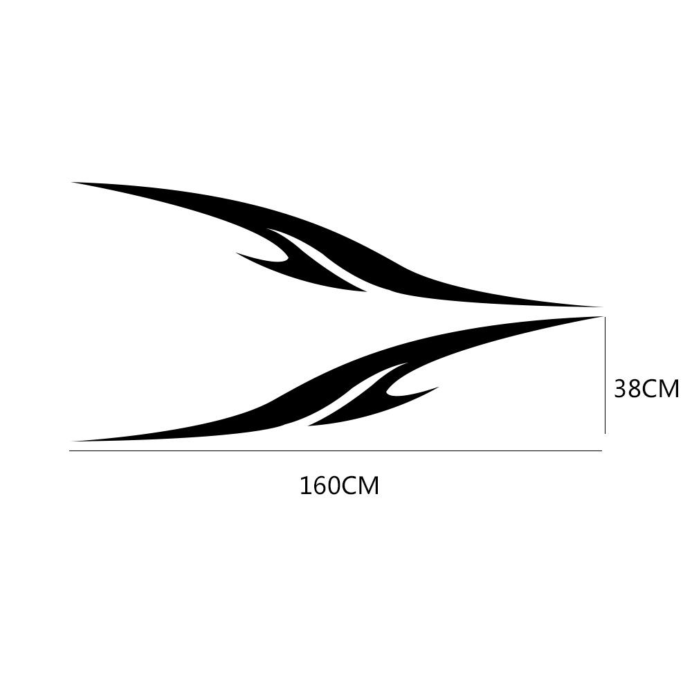 2pcs Car Sticker Vinyl Side Skirts Decal Graphic Car DIY Styling Sticker