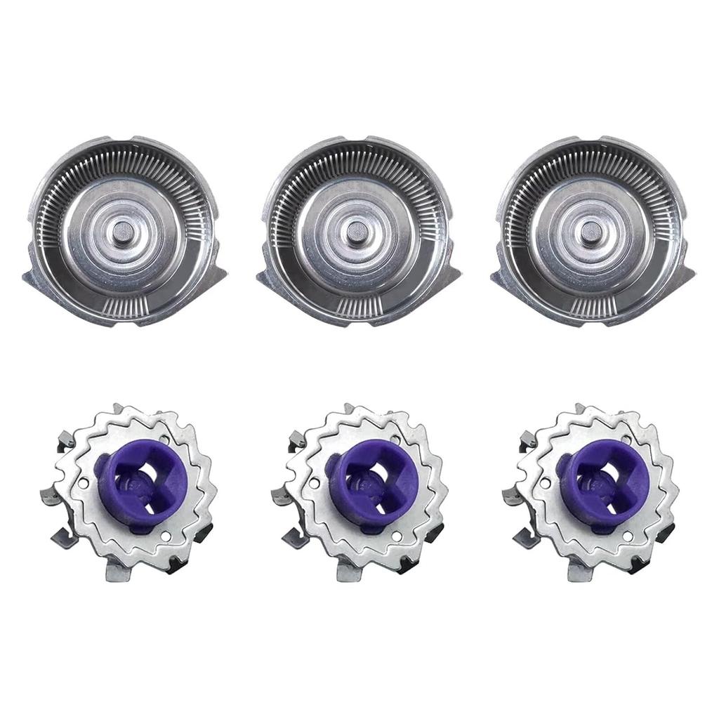 Set of 3 Double Blades Shaving Head for Phillips Norelco SH50/52 HQ8 HQ9 PT720 PT724 PT730 AT810 AT830 HQ6090 7800XL HQ8160 Aquatec,3000,