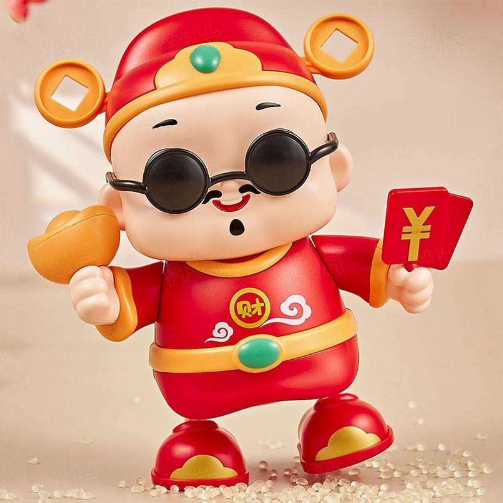 

Lights and Sounds Electronic Toy Pet Shake The Body Walking Dance Moving Doll Children The God of Wealth