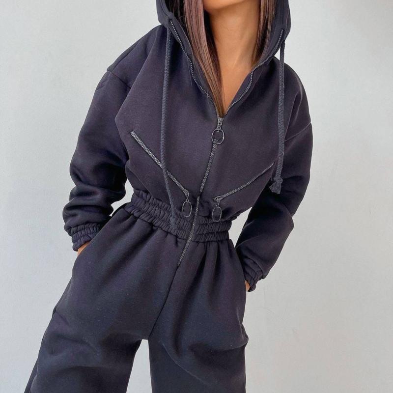 Sports And Casual Women's Hooded Jumpsuit One-piece Suit Women's Clothing Elegant Women's Overalls