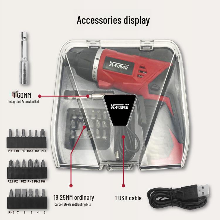 3.6V Lithium Universal Screwdriver Kit: Mini Electric Drill for Household Appliance Repair