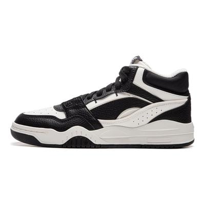Li Ning Yue Bai Hi Ikdienas Daudzpusīgi Biezas Zoles Vilnas Silti Neslīdoši Nodilumizturīgi Elpojoši Augstpapēžu Skeitborda Apavi Unisex Kedas AGCU347-9