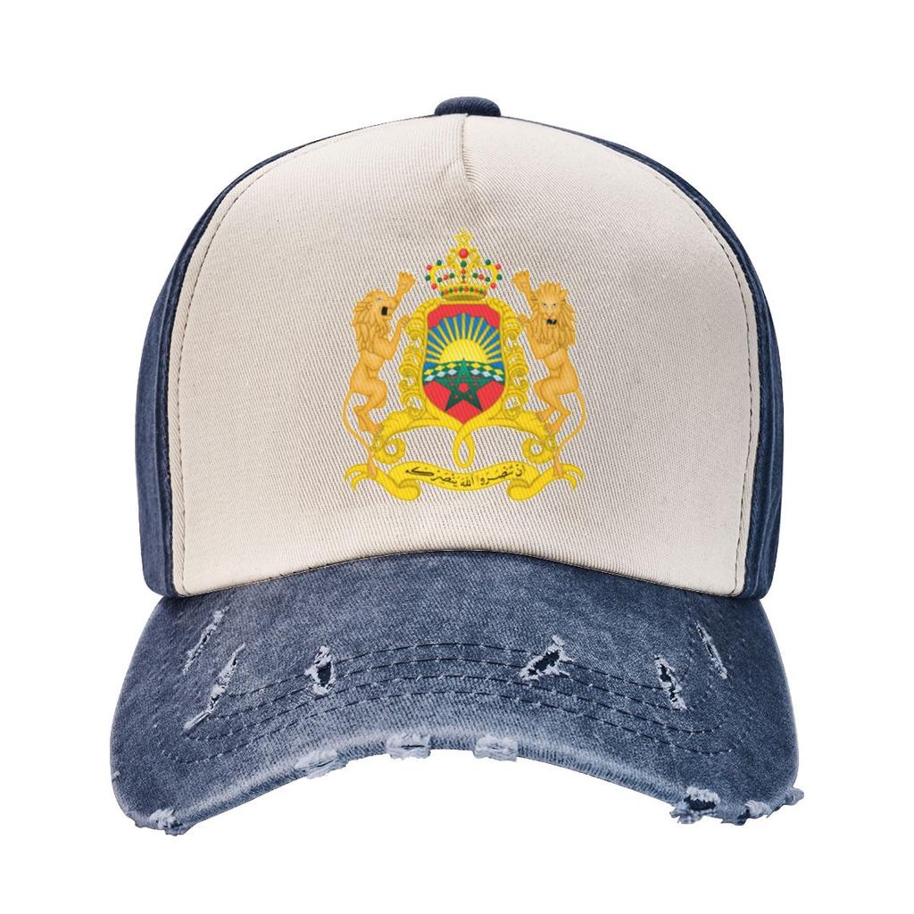 Kingdom Of Morocco Caps Merchandise Vintage Distressed Cotton Moroccan Patriotic Headwear Dad Hat Adjustable