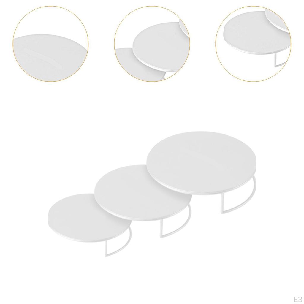 3 Stuks Taartstandaard Actiefiguur Speelgoed Vitrine Cupcake Display Standaards Buffet Verhogers voor Bakken Café