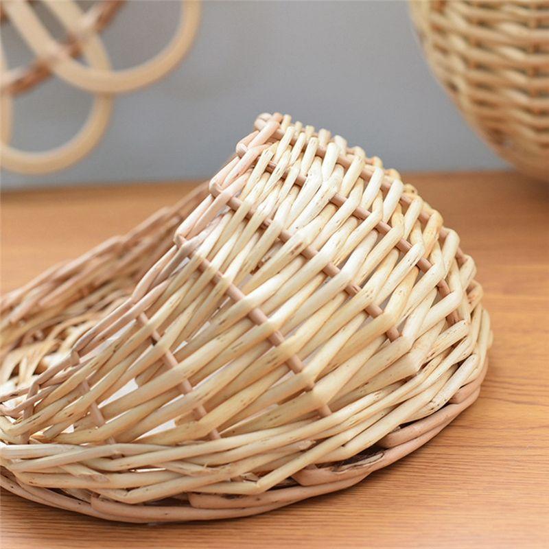 M-Modern-Hand Made Flower Planter Wall Hanging Wicker Rattam Basket Garden Vine Pot Plants Holder Garden Pots Wall Planter