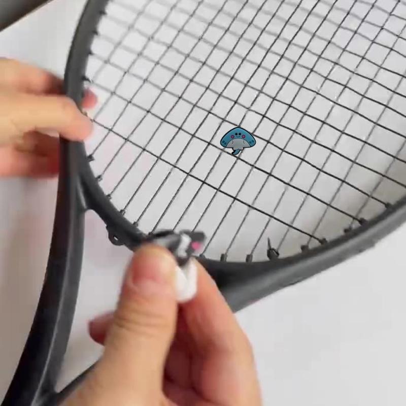 Amortiguador de Raquetas de Tenis de Silicona con Diseños de Océano de Dibujos Animados para Amortiguación de Vibraciones y Decoración Encantadora