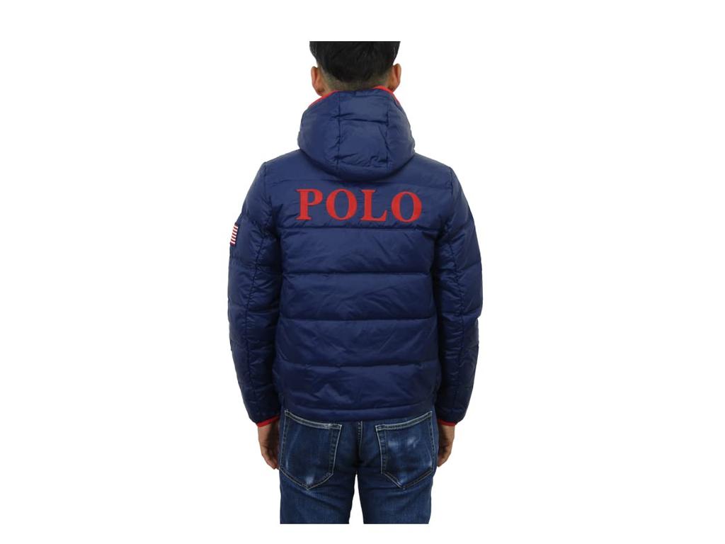 POLO RALPH LAUREN Packable Logo Embroidered Padded Down Size Navy Boys' Jacket/Parka, L, (Product Code 0101917)