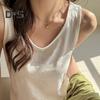 Women Vest O-Neck Sleeveless Loose Fit Tank Tops Solid Color Casual Camisole Summer Versatile Daily Tops