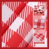 3 Pack Red and White Checkered Tablecloth, 54 X 108Inch Plastic Red Gingham Table Cloth Disposable Spring Picnic Tablecloth Waterproof Red Checkered