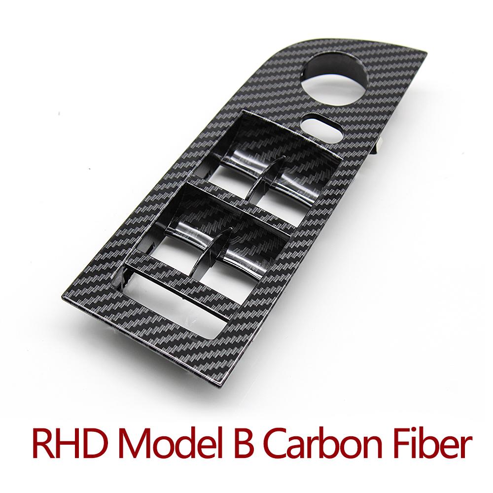 LHD RHD Car Carbon Fiber Window Lift Switch Panel Outer Cover Replacement For BMW 3 Series E90 E91 316 318 320 325 328i