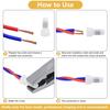 120 Pcs Closed End Crimp Connectors, 22-16/16-14/12-10 Gauge Crimp Cap Kit, Nylon Insulated Closed End Crimp Terminals Connector