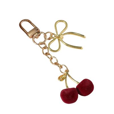 Délicieux Porte-clés Cerise Rouge Fruits d'Été Pendentif Cerises Porte-clés Pour Femmes Hommes Bijoux Accessoires de Sac Cadeau 2024
