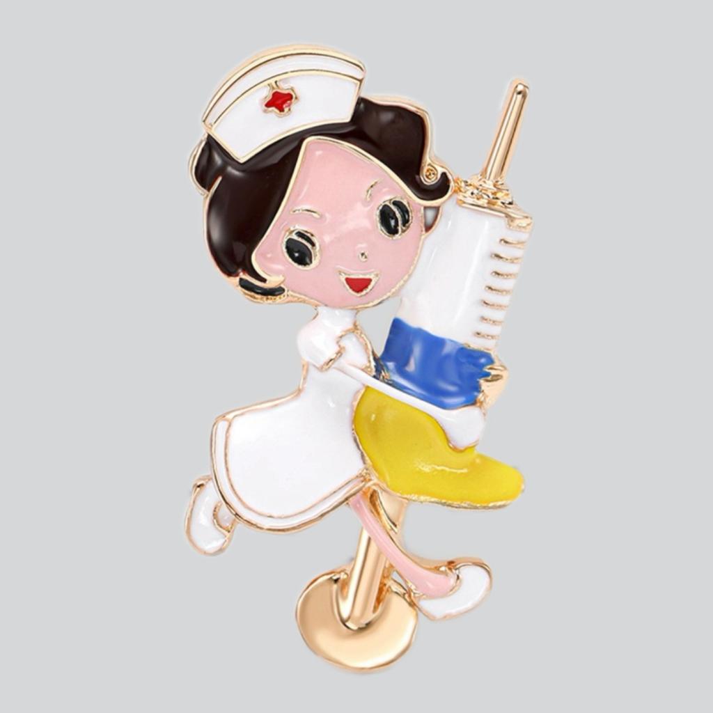 Creative Cartoon Brooches For Doctors And Nurses, Pins, Oil Drop Scarf Clips, Badges, Cute And High,End Brooches