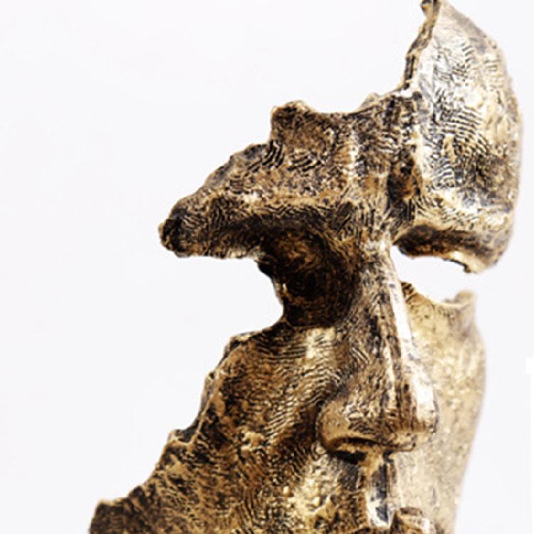 Exquisite Silence is Golden Thinker Statue Figurine Handcraft Entrance Objects