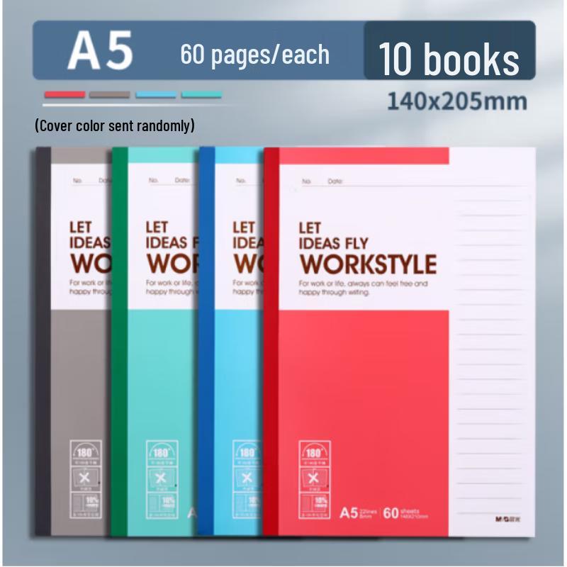 M&G A5 Softcover Wireless Bound Notebook (10-Pack)