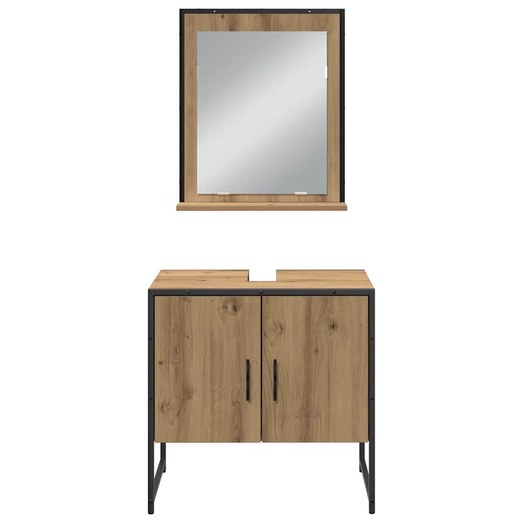 Bathroom Furniture Set with Storage 4 Pcs Brown 33 X 33 X 185.5 Cm