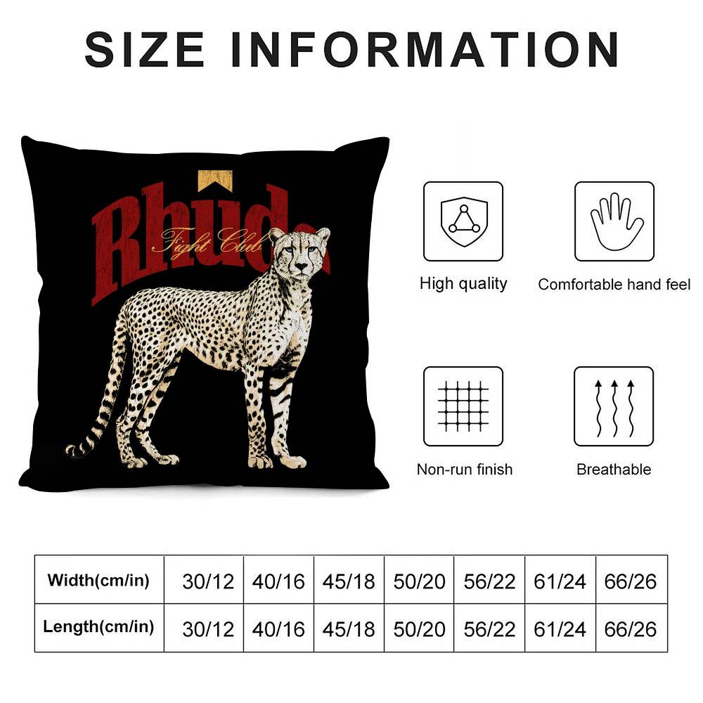 Fashion Brand R_Rhudes Pillow Case Plush Fabric Soft Double Sided Print Sofa Cushion Cover Throw Pillow Covers