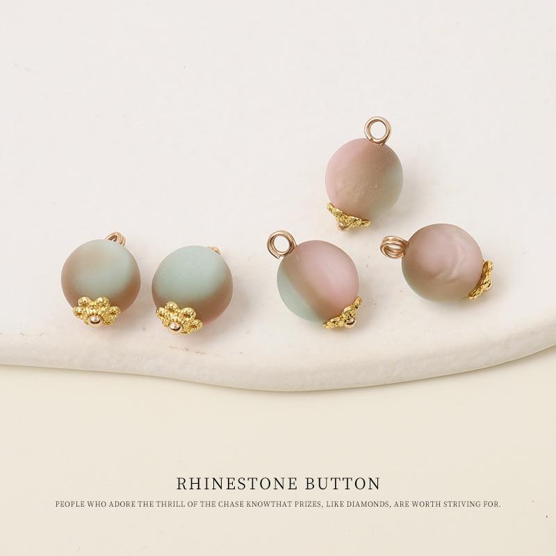 5pcs Flower Tray Gradually Change Color Buttons Chinese Style Tang Style Cheongsam Hanfu Button Shirt Cardigan Sweater Round Bead Buttons