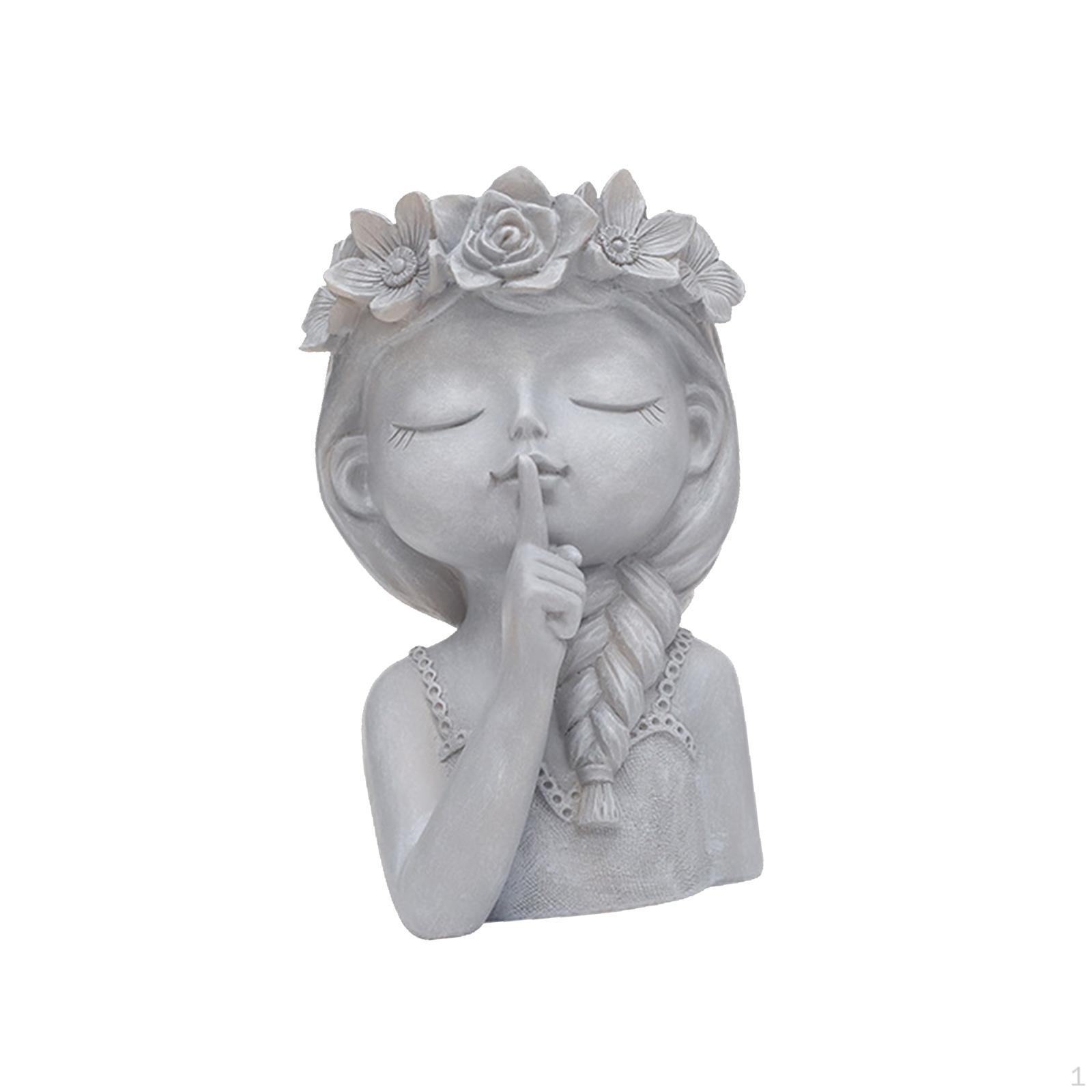 Лицо Горшок для цветов Цветочный горшок Смоляной Горшок Мультяшный Декоративный Креативный Голова Style C