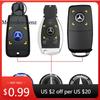 Car Sticker Car Key Sticker Auto Control Keychain Emblem Accessories For Mercedes Benz AMG Smart W205 C300 W203 W206 W108 W124 W