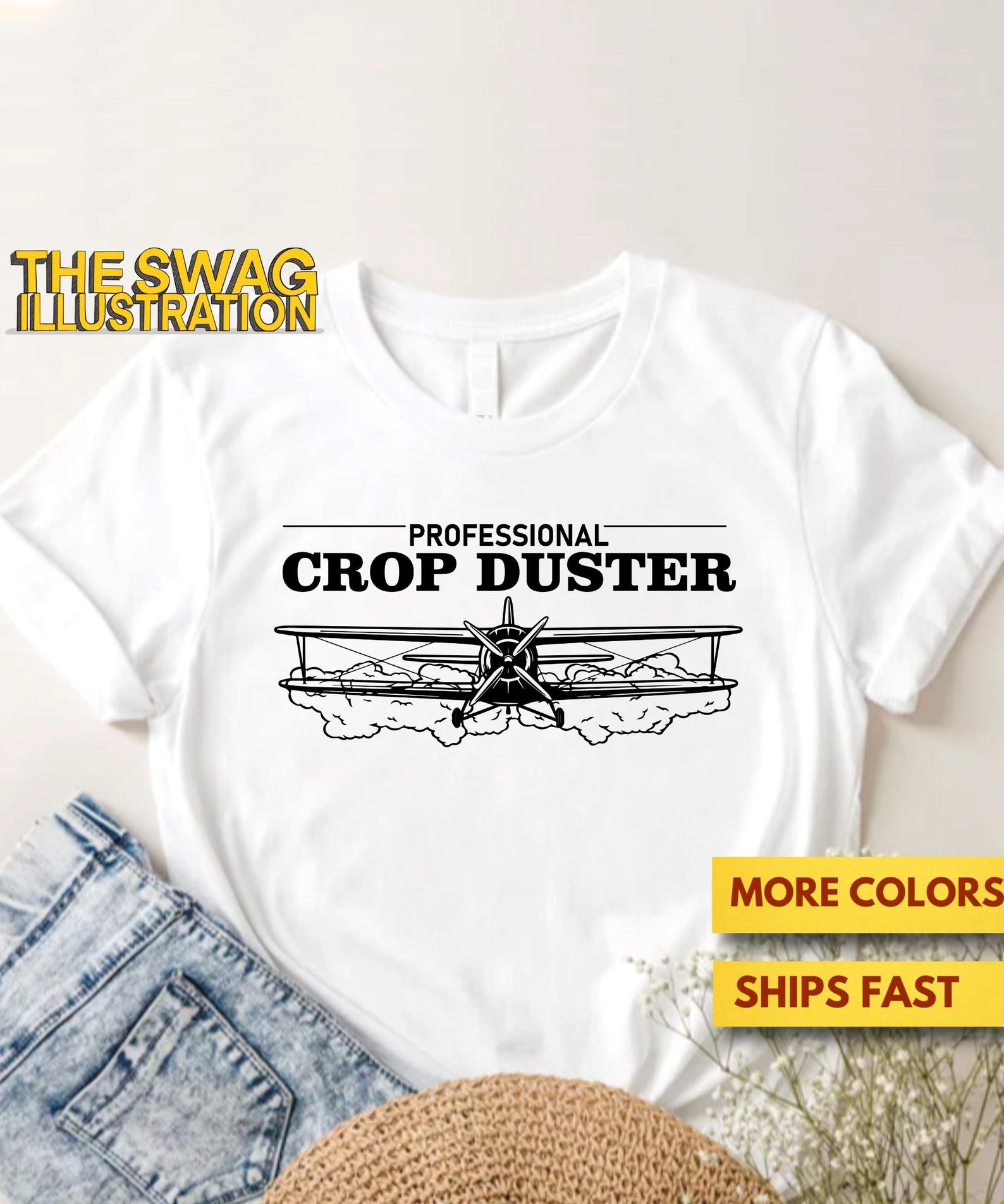 Professional Crop Duster Shirt, Funny Fart Humour Shirt, Fart Pun GifT shirt, Ultra Soft Premium Tee L