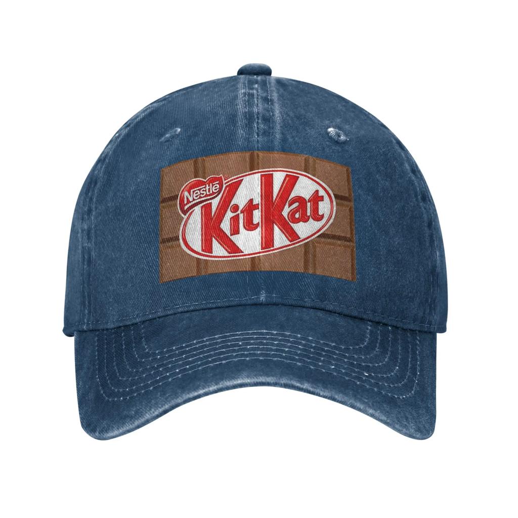 Kit Kat Chocolate Bar Denim Fabric Cap Casual Baseball Caps Adjustable Hat Summer Unisex Baseball Hats