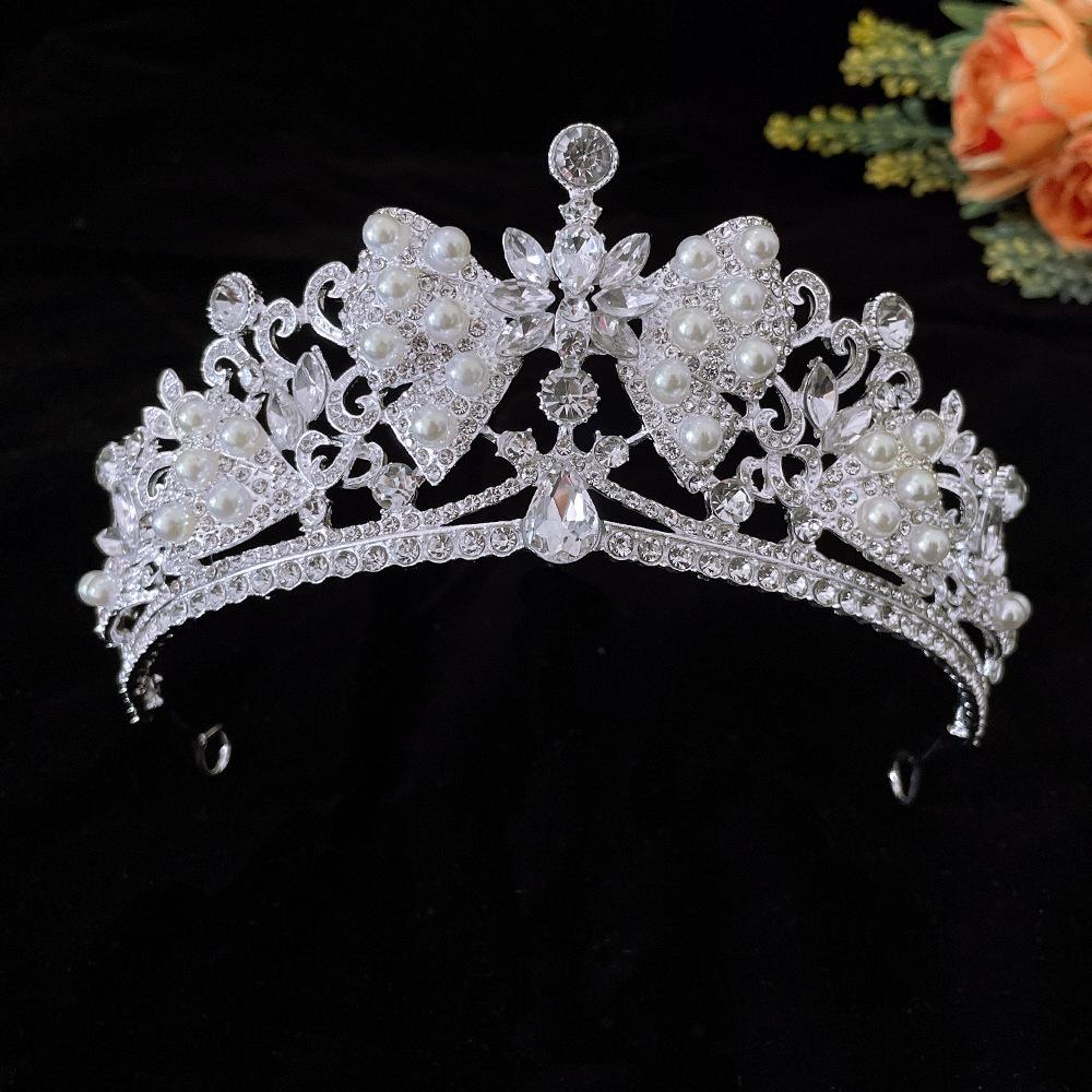 

Japanese and Korean Wedding Rhinestone Alloy Wedding Dress Crown Banquet Birthday Crown Bride Wedding Hair Accessories Accessories