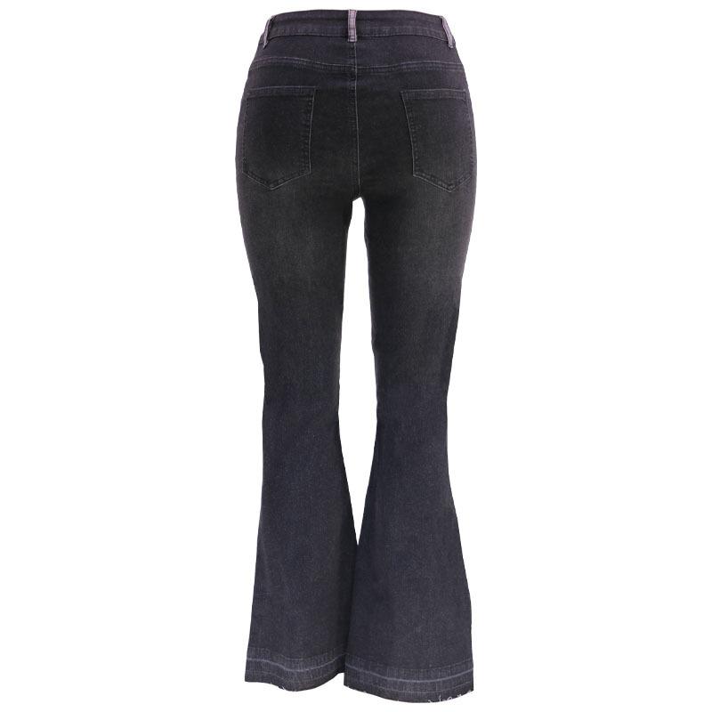 Spring and Autumn Women's Plus Size Jeans Wide Leg Jeans Fashion Splicing Pant