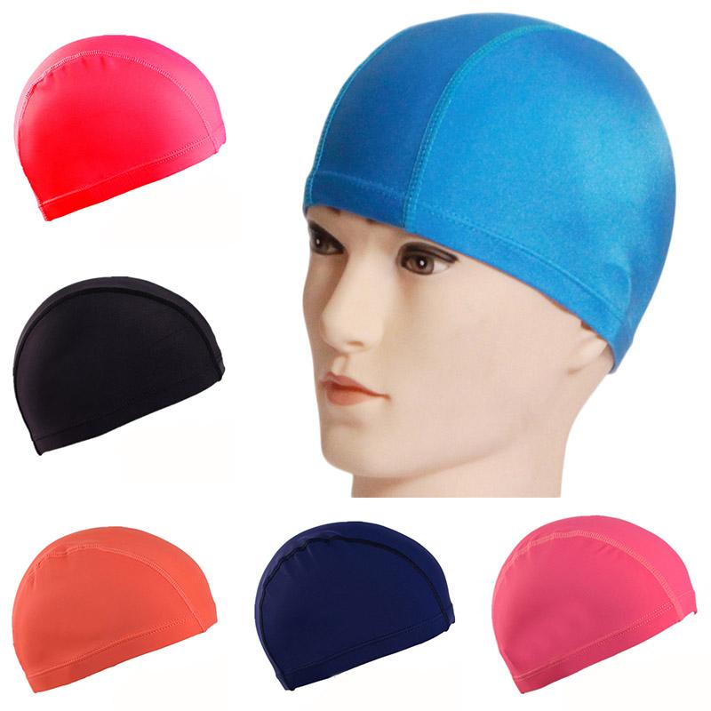 Ultra Thin Bathing Caps Free Size Comfortable Swimming Caps For Men Women Elastic Nylon Ear Protection Long Hair Swimming Hat