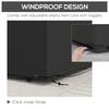 Outdoor Garden Furniture Cover Waterproof, Anti-UV 600D Heavy Duty Oxford Fabric Patio Furniture Cover for Rectangular Sofa Table Set, Black