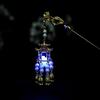Antique West Lake Pavilion Lantern Tassel Hairpin with Luminous Palace Design for Hanfu Updo.