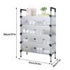 Simple Shoe Cabinet with Metal Frame Thicken Shoe Organizer Dustproof Plastic Shoe Storage Rack for Dorm Apartment Rental House