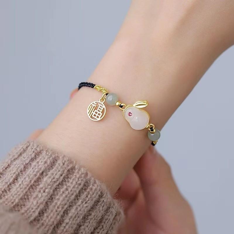 Fashionable Summer Dopamine Rainbow Beaded Flower Bracelet For Women Trendy Jewelry Gift