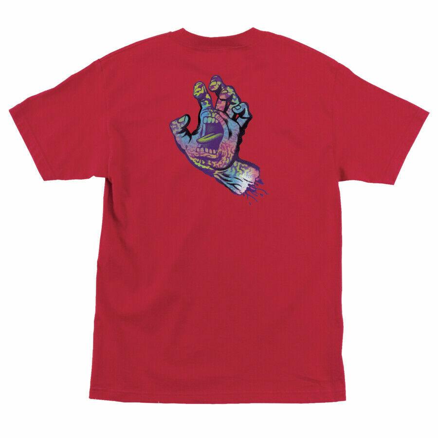 Футболка для скейтборда Santa Cruz SCREAMING OBSCURE HAND FUJI RED S разноцветный