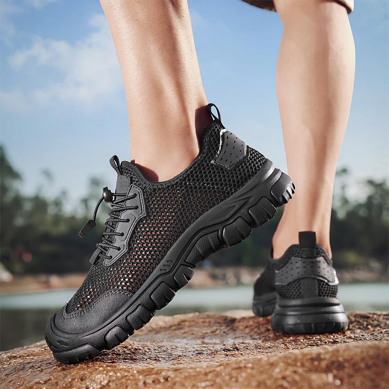 Outdoor Mens Casual Shoes Comfortable Summer Beach Shoes Business Soft Mesh Shoes Sandals Leisure Walk Male Sneaker Mens Loafers