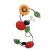 Metal Floral Design Wall Art Bright Colors Hanging Decoration