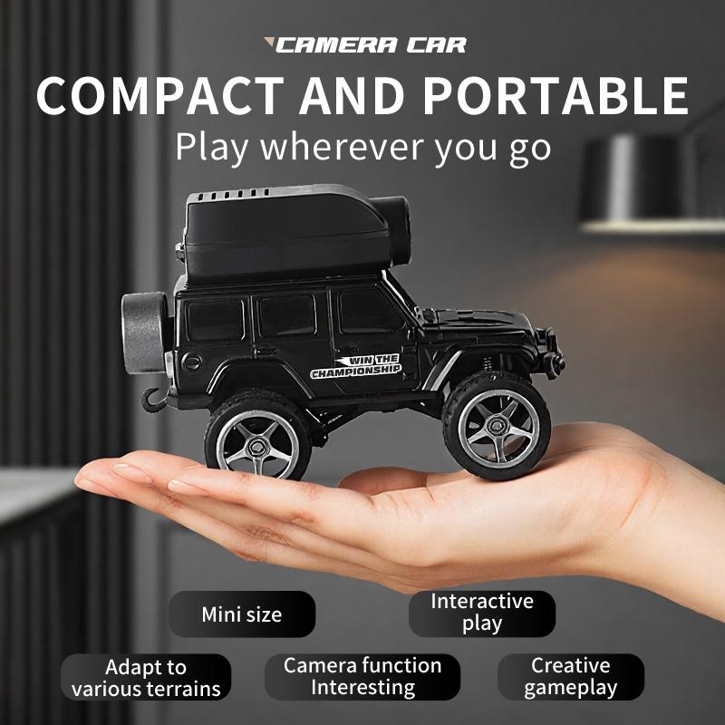 AAYB1 KF32 1:64 RC Mini Climbing Alloy Video Car With LED Light and HD Camera Radio Remote Control Vehicle Toy for Kids Best Gift