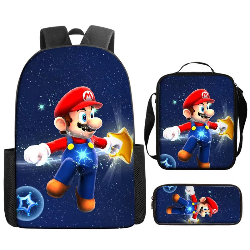 Super Elementary School Bag Cartoon Anime Backpack Mario Backpack Super Satchel