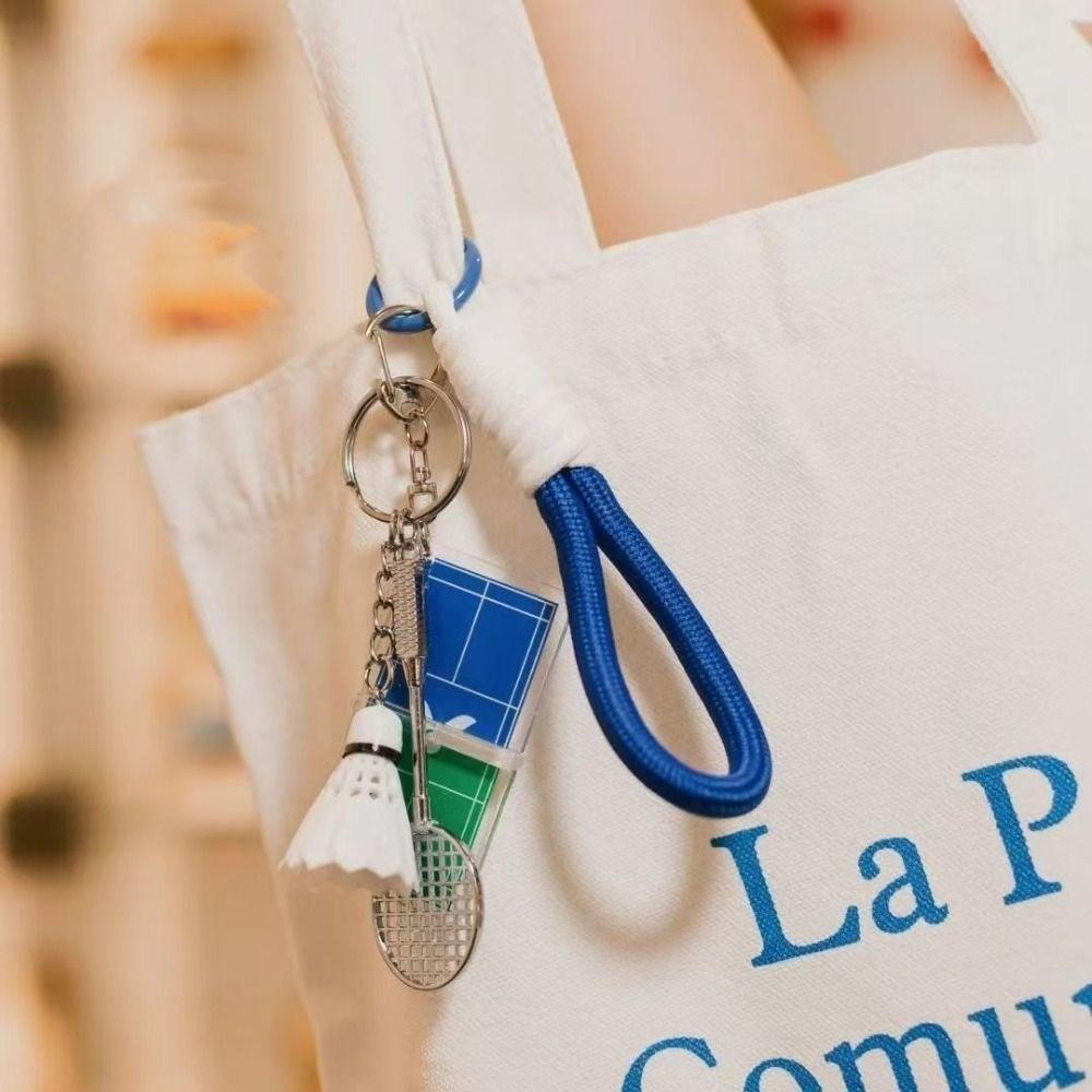 Bag Hanging Badminton Pendant Shuttlecock Table Tennis Keyring  Jewelry Gift