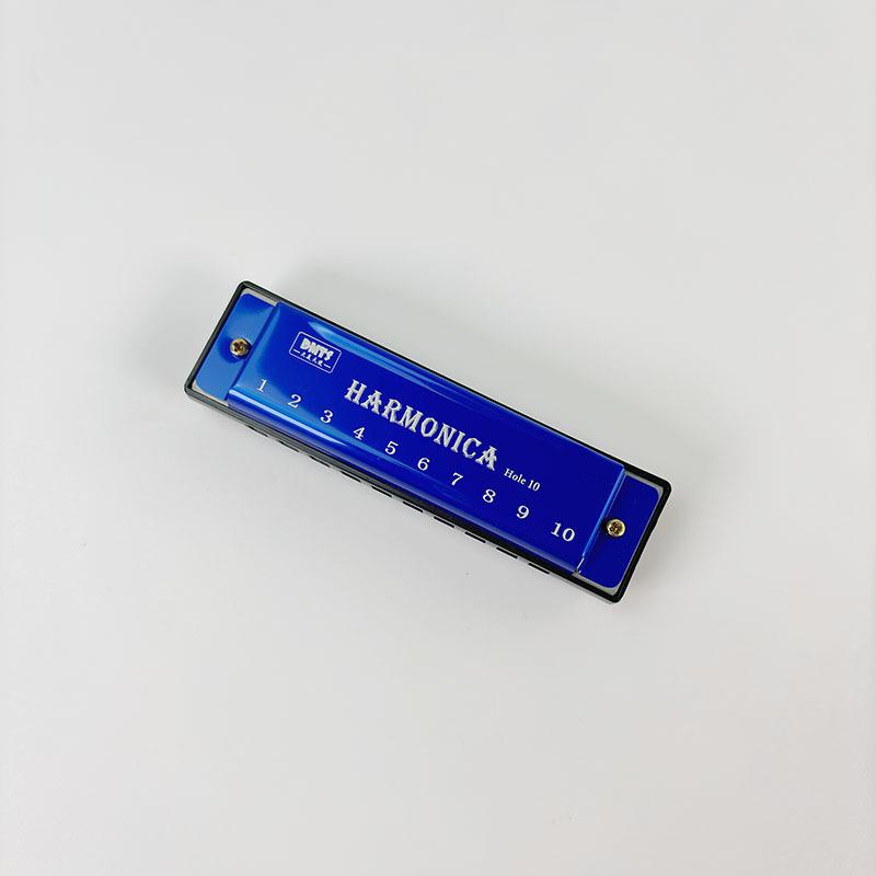 Bunte 10-Loch-Metallmundharmonika für Anfänger: Perfekt für Schüler, Kinder und Erwachsene - Einsteiger-Blasinstrument