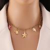 Crystal Heart Moon Crown Butterfly Planet Pendant Beads Stainless Steel Charms Earrings Necklace Jewelry DIY Making Woman Gifts