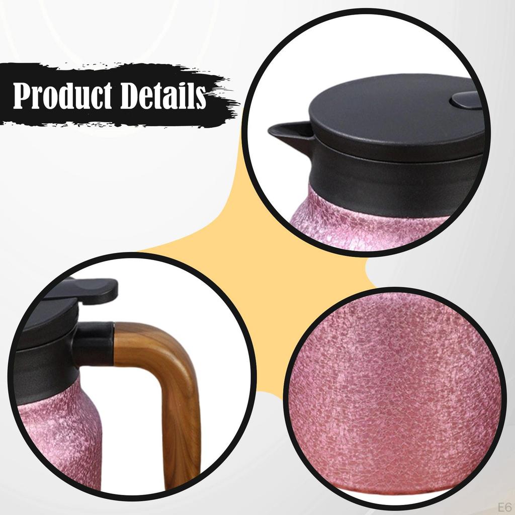 Stainless Steel Thermal Carafe Water Bottle Compact Portable Insulated Insulation Teapot