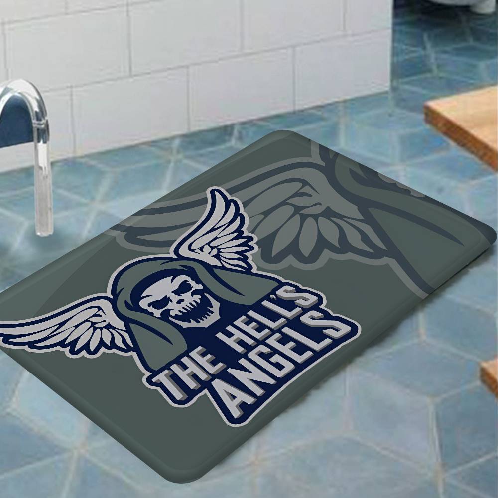 

H-Hells A-Angels Килимок для ванної Антиковзкий Поглинає воду Довга смуга Подушка Кімнатний килимок Готельний Декоративний килимок 50x80 cm