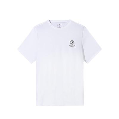 Training Series Solid Color Round Neck Comfortable Breathable Pullover Short Sleeve T-Shirt Men Tops Pure-White 952527134-1